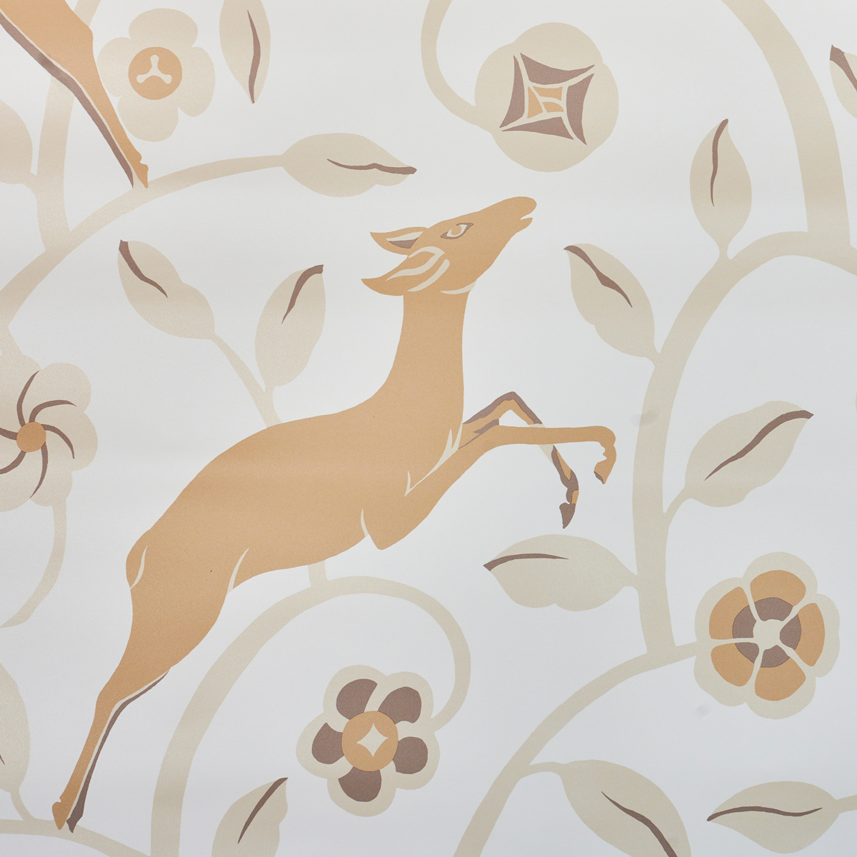 Les Gazelles Au Bois Vinyl - Natural Wallpapers | Schumacher